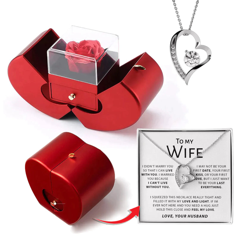 To My Wife / Forever Love Necklace with Message Card / Xmas Gift | eBay